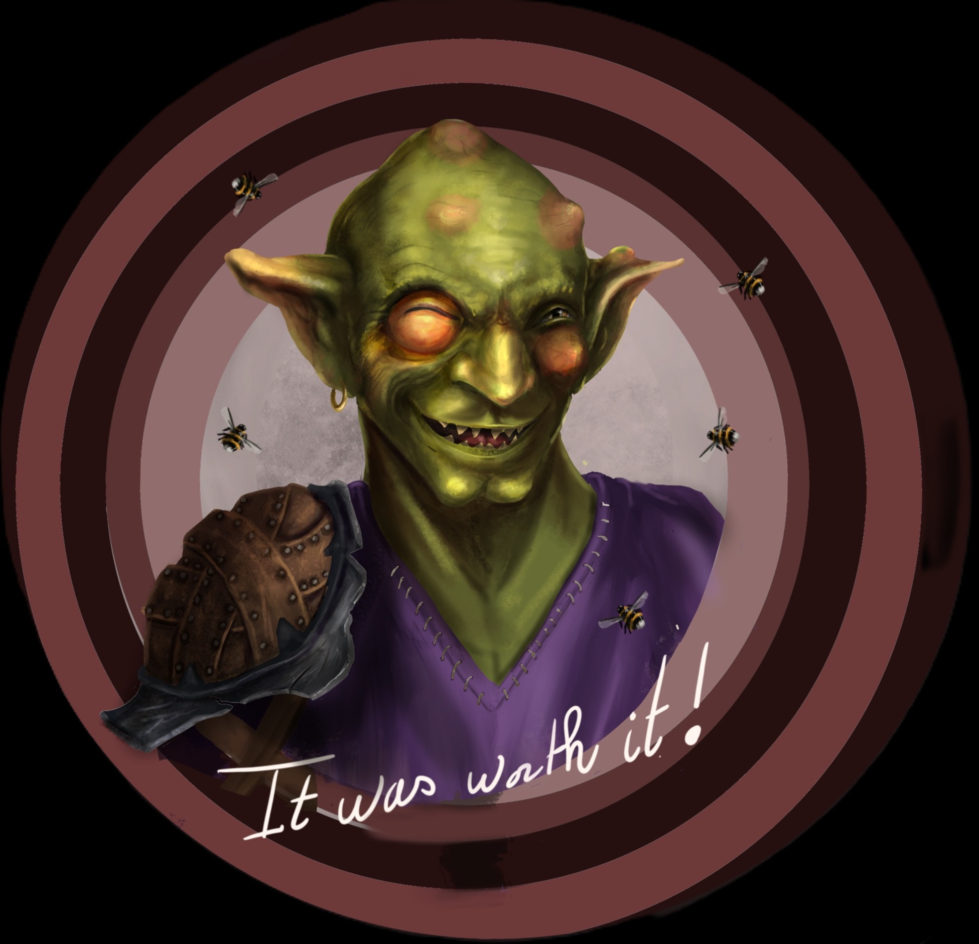 Custom Fantasy Creature Portrait Example